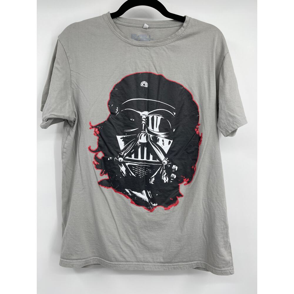 RGB+ Womens Gray Dark Vader Che Guevara Graphic Print Tee Shirt Size Large